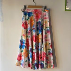 Floral, Pleated Skirt